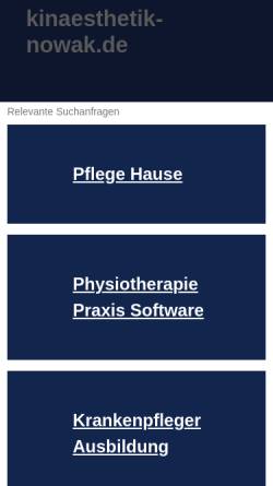 Vorschau der mobilen Webseite www.kinaesthetik-nowak.de, Kinästhetik in der Krankenpflege