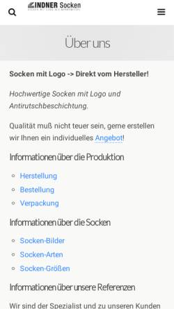 Vorschau der mobilen Webseite www.logo-socken.de, Lindner Vertrieb