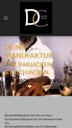 Vorschau der mobilen Webseite www.dancing-chef.de, Harriet, Deris