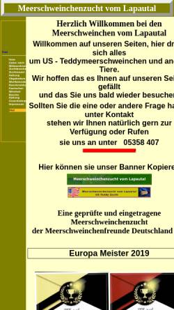 Vorschau der mobilen Webseite www.meerschweinchenzucht-vom-lapautal.de, Meerschweinchenzucht vom Lapautal