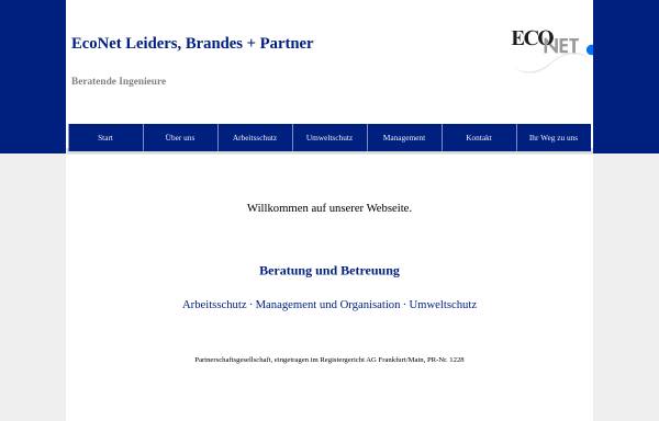 Vorschau von www.econet-kassel.de, EcoNet Leiders, Brandes + Partner