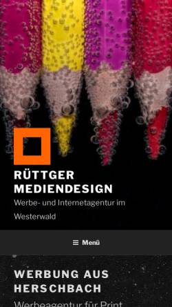 Vorschau der mobilen Webseite ruettger-mediendesign.de, Rüttger Mediendesign