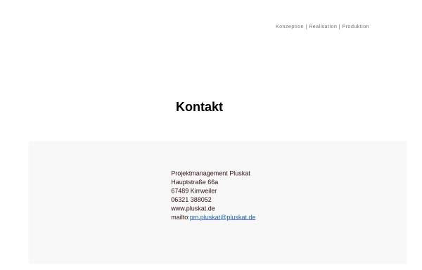 Vorschau von www.pluskat.de, Werbeagentur Pluskat