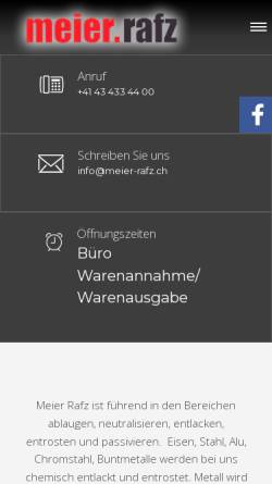 Vorschau der mobilen Webseite meier-rafz.ch, Ablaugerei Meier AG