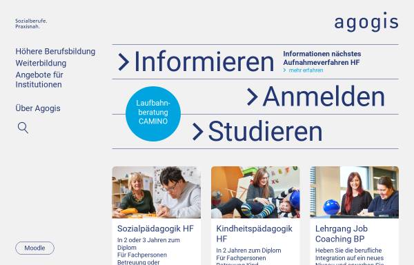 Vorschau von www.agogis.ch, Berufsbildung im Behindertenbereich