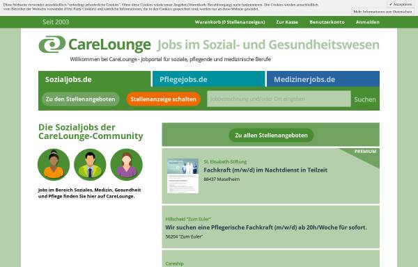 Vorschau von www.carelounge.de, CareLounge