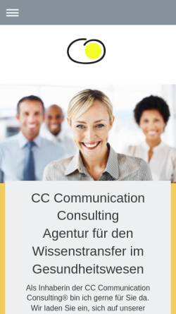 Vorschau der mobilen Webseite www.cc-communication-consulting.de, CC Communication Consulting GmbH