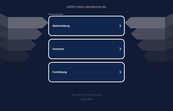 Vorschau von www.edith-stein-akademie.de, Edith-Stein-Akademie