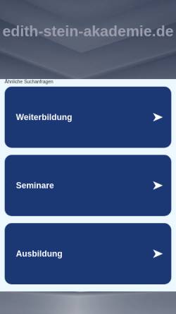 Vorschau der mobilen Webseite www.edith-stein-akademie.de, Edith-Stein-Akademie