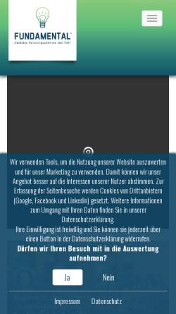Vorschau der mobilen Webseite fundamental.de, Fundamental Schulungszentrum