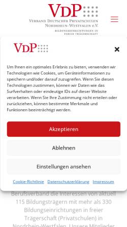 Vorschau der mobilen Webseite www.privatschulen-nrw.de, Präha Gruppe
