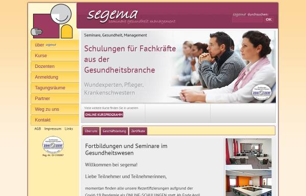 Vorschau von www.segema.de, Segema GmbH & Co. KG