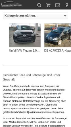 Vorschau der mobilen Webseite www.kfz-ries.de, Autohaus-Ries