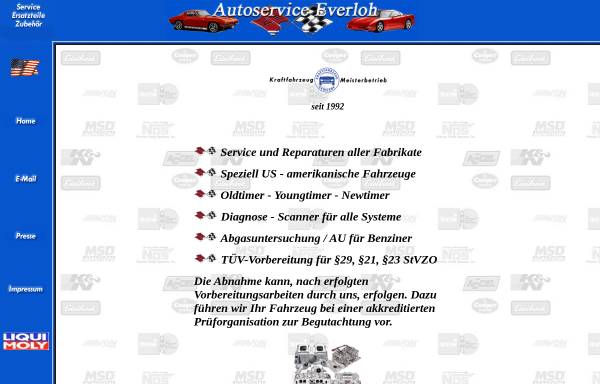 Vorschau von www.corvette-parts.de, Autoservice Everloh
