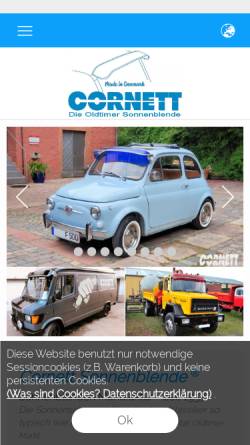 Vorschau der mobilen Webseite cornett.de, Cornett-Autohof Scheuber