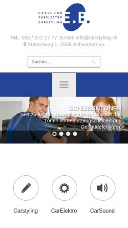 Vorschau der mobilen Webseite www.carstyling.ch, E.B. Carstyling GmbH