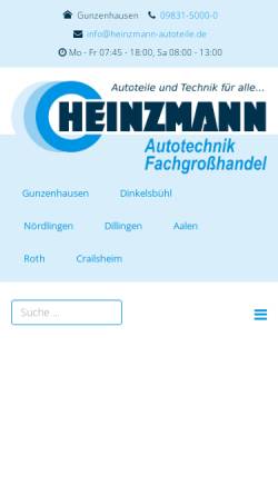 Vorschau der mobilen Webseite www.automechanik.de, Heinzmann Autotechnik KG