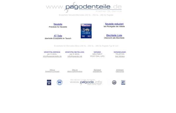 Vorschau von www.pagodenteile.de, Pagodenteile, Thomas Koellner