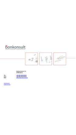 Vorschau der mobilen Webseite www.bonkonsult.de, Bonkonsult - Gesellschaft für Dienstleistungen in der Wohnungswirtschaft mbH