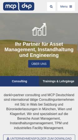 Vorschau der mobilen Webseite www.dankl.com, Dankl + Partner Consulting GmbH