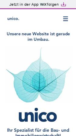 Vorschau der mobilen Webseite www.unico.at, Unico Unternehmensberatung & Industrie-Consulting Gesellschaft m.b.H.
