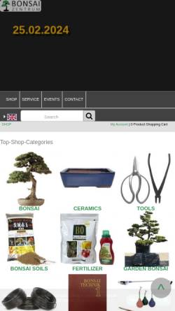 Vorschau der mobilen Webseite www.bonsai-shop.de, Bonsai-Boerse Brand
