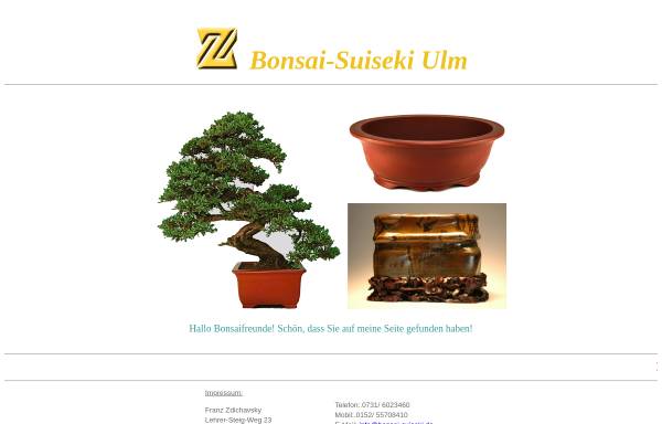 Vorschau von www.bonsai-suiseki.de, Bonsai Shop Ulm Franz Zdichavsky