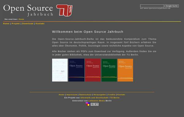 Vorschau von www.opensourcejahrbuch.de, Open Source Jahrbuch