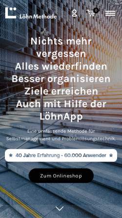 Vorschau der mobilen Webseite loehnmethode.de, LöhnMethode - coda KG Management Methoden & Co