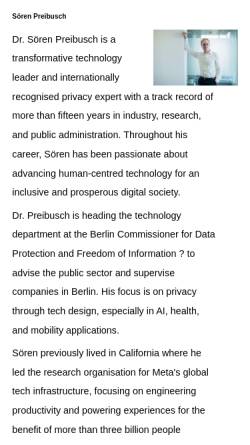 Vorschau der mobilen Webseite preibusch.de, Preibusch, Sören