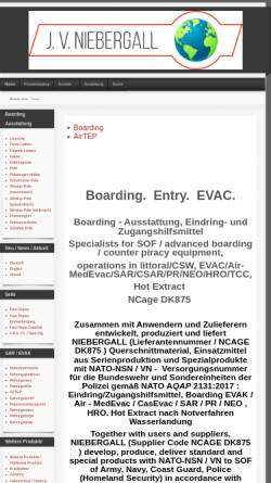 Vorschau der mobilen Webseite www.niebergall-boarding.de, J.V. Niedergall CDH