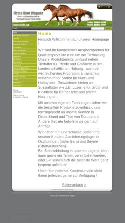 Vorschau der mobilen Webseite www.tierbedarfshandel.de, Einstreu und Tierfutterhandel Wagner