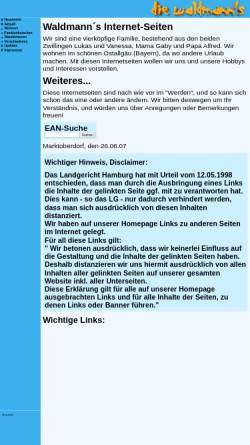 Vorschau der mobilen Webseite www.waldmaenner.de, Waldmann, Familie