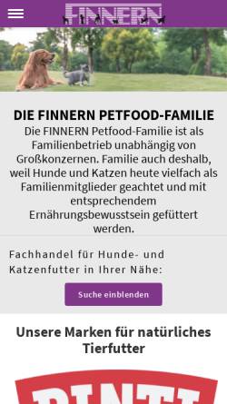 Vorschau der mobilen Webseite www.finnern.de, Finnern GmbH & Co. KG