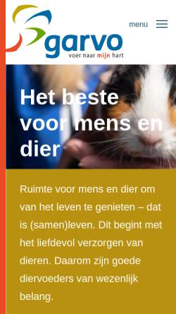 Vorschau der mobilen Webseite www.garvo.nl, Garvo Tierfutter