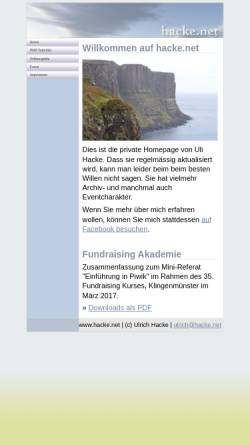 Vorschau der mobilen Webseite www.hacke.net, Hacke, Ulrich