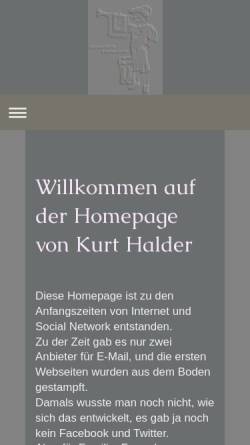 Vorschau der mobilen Webseite www.kurthalder.de, Halder, Kurt