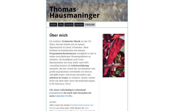 Vorschau von thomas.hausmaninger.at, Hausmaninger, Thomas