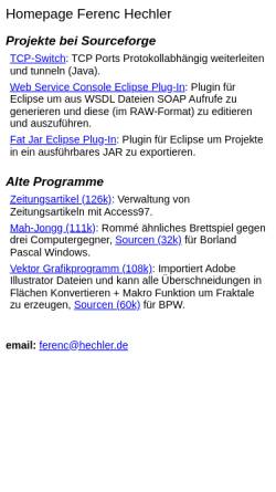 Vorschau der mobilen Webseite www.kurucz-grafika.de, Hechler, Ferenc