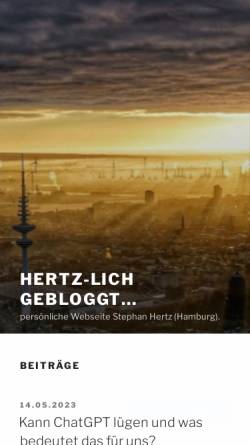 Vorschau der mobilen Webseite www.stephan-hertz.de, Hertz, Stephan