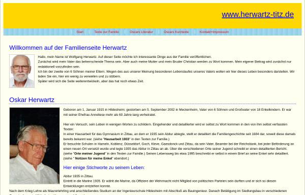 Vorschau von www.herwartz-titz.de, Herwartz, Familie