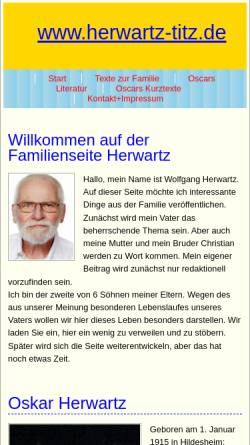 Vorschau der mobilen Webseite www.herwartz-titz.de, Herwartz, Familie