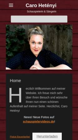 Vorschau der mobilen Webseite carohetenyi.de, Hetenyi, Caro