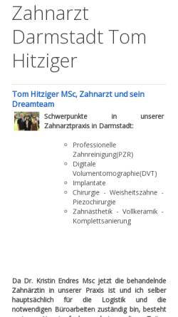 Vorschau der mobilen Webseite www.tom-hitziger.de, Hitziger, Tom
