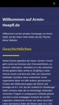 Vorschau der mobilen Webseite www.armin-hoepfl.de, Höpfl, Armin