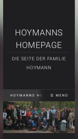 Vorschau der mobilen Webseite www.hoymann.de, Hoymann, Familie