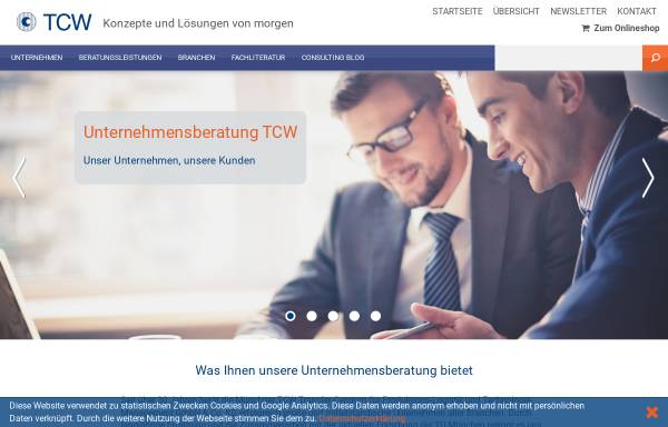 Vorschau von www.tcw.de, TCW Transfer-Centrum GmbH & Co. KG