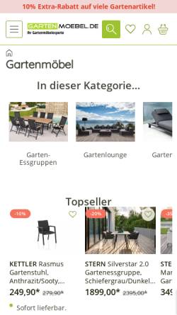 Vorschau der mobilen Webseite www.terrassenmoebel.de, Gartencenter Bajon GmbH: Terrassenmöbel.de