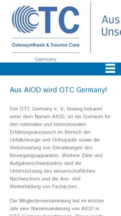 Vorschau der mobilen Webseite www.aiod-deutschland.de, AIOD Deutschland e.V.