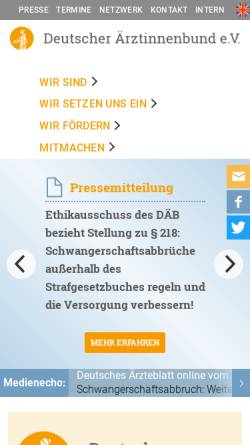 Vorschau der mobilen Webseite www.aerztinnenbund.de, Deutscher Ärztinnenbund e.V.